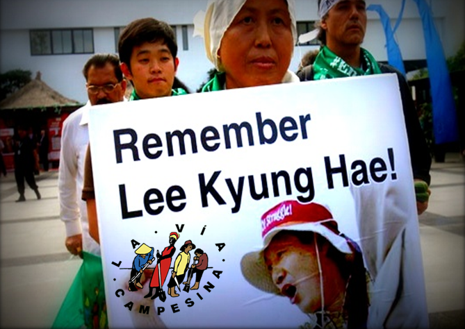 En conmemoración a Lee, la lucha contra la OMC continua!